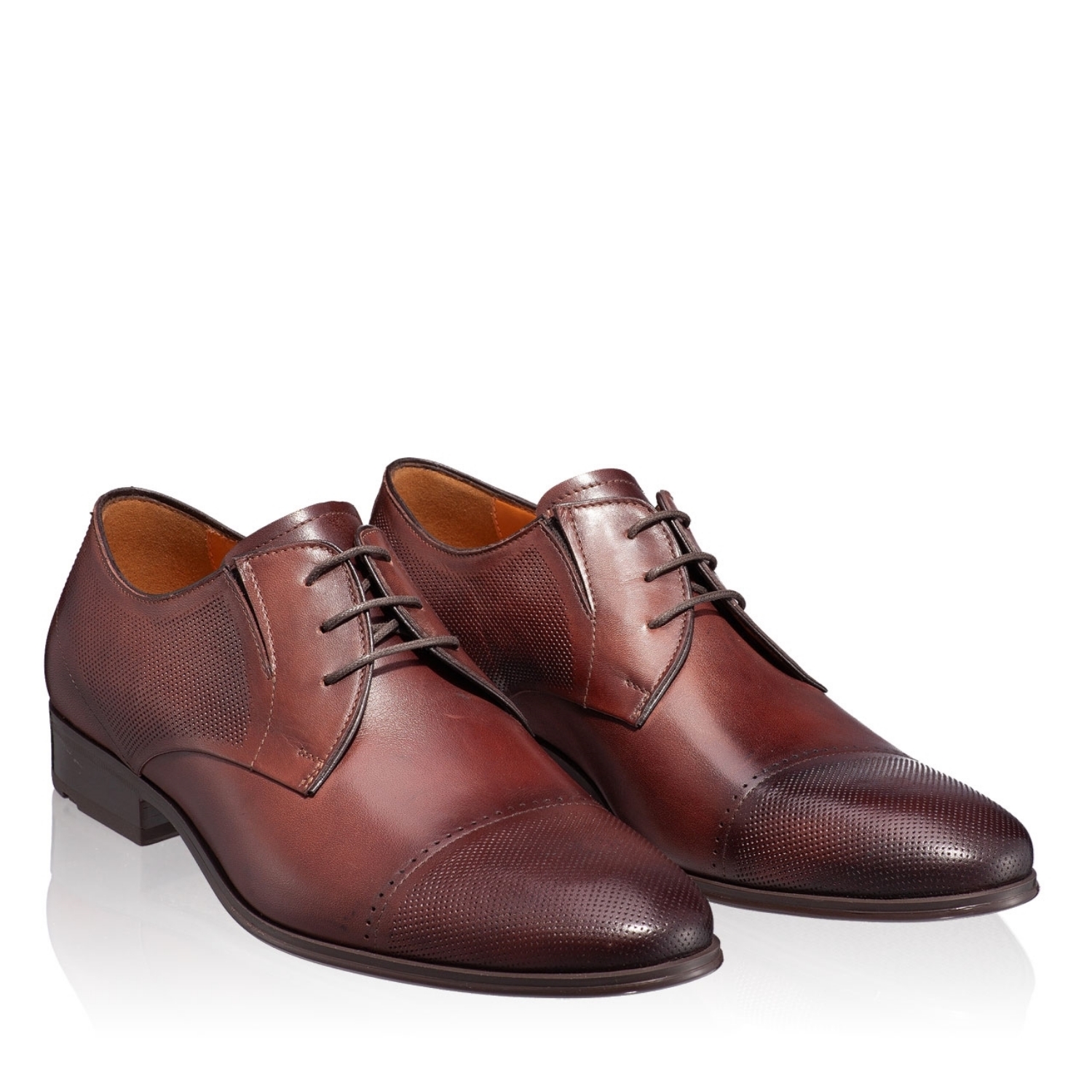 Imagine Pantofi Eleganti Barbati 6856 Vitello Foro Maro