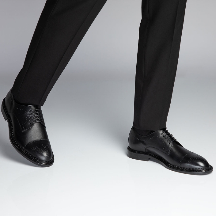 Imagine Pantofi Eleganti Barbati 7027 Vitello Negru