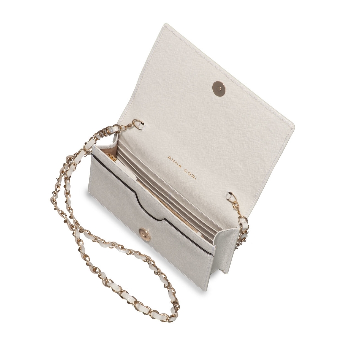 Imagine GEANTA DAMA PLIC ARNA VITELLO STAMP ALB