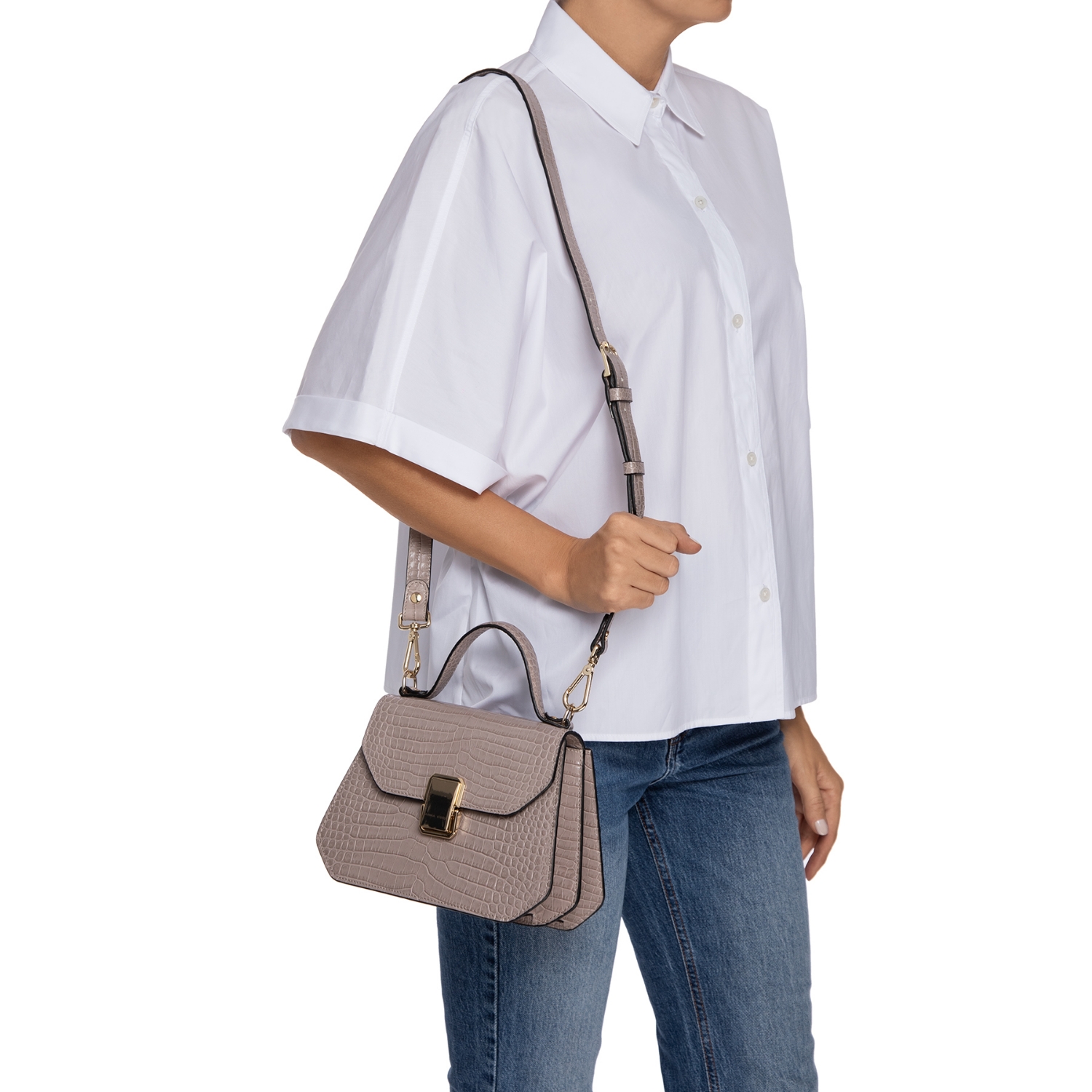 Imagine GEANTA DAMA DE MANA ALIS CROCO TAUPE