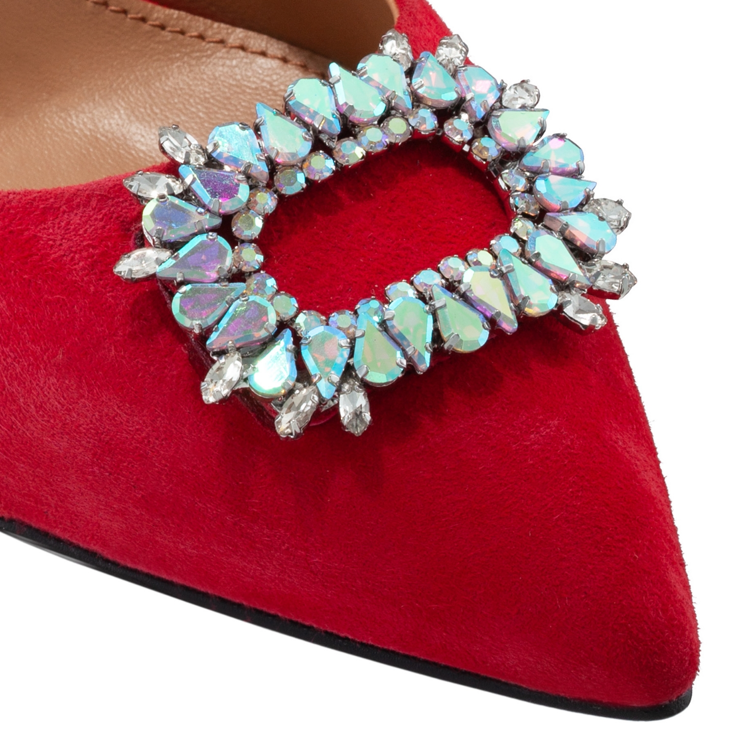 Imagine Pantofi Eleganti Dama 7549 Camoscio Rosu