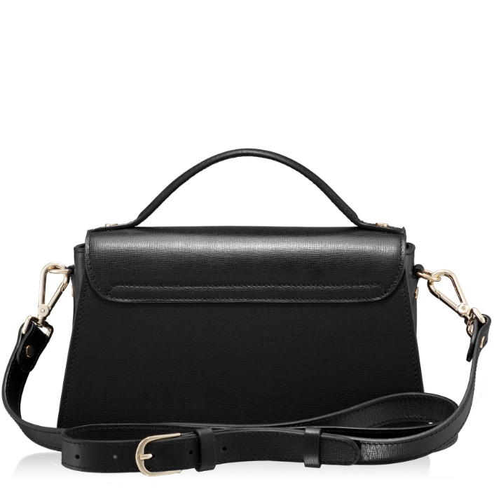 Imagine Geanta dama de mana CASEY 02 VITELLO STAMP NEGRU