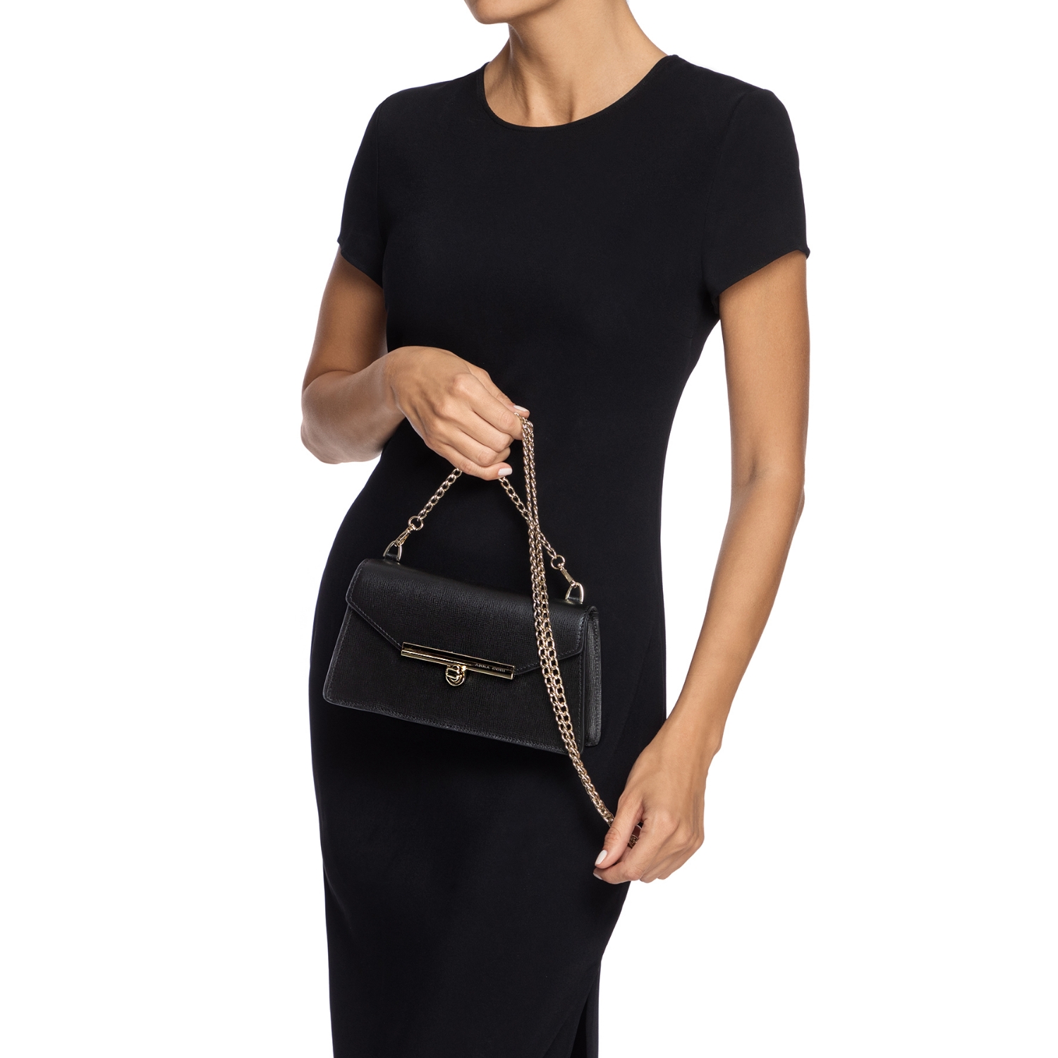 Imagine GEANTA DAMA DE UMAR CASEY 01 VITELLO STAMP NEGRU