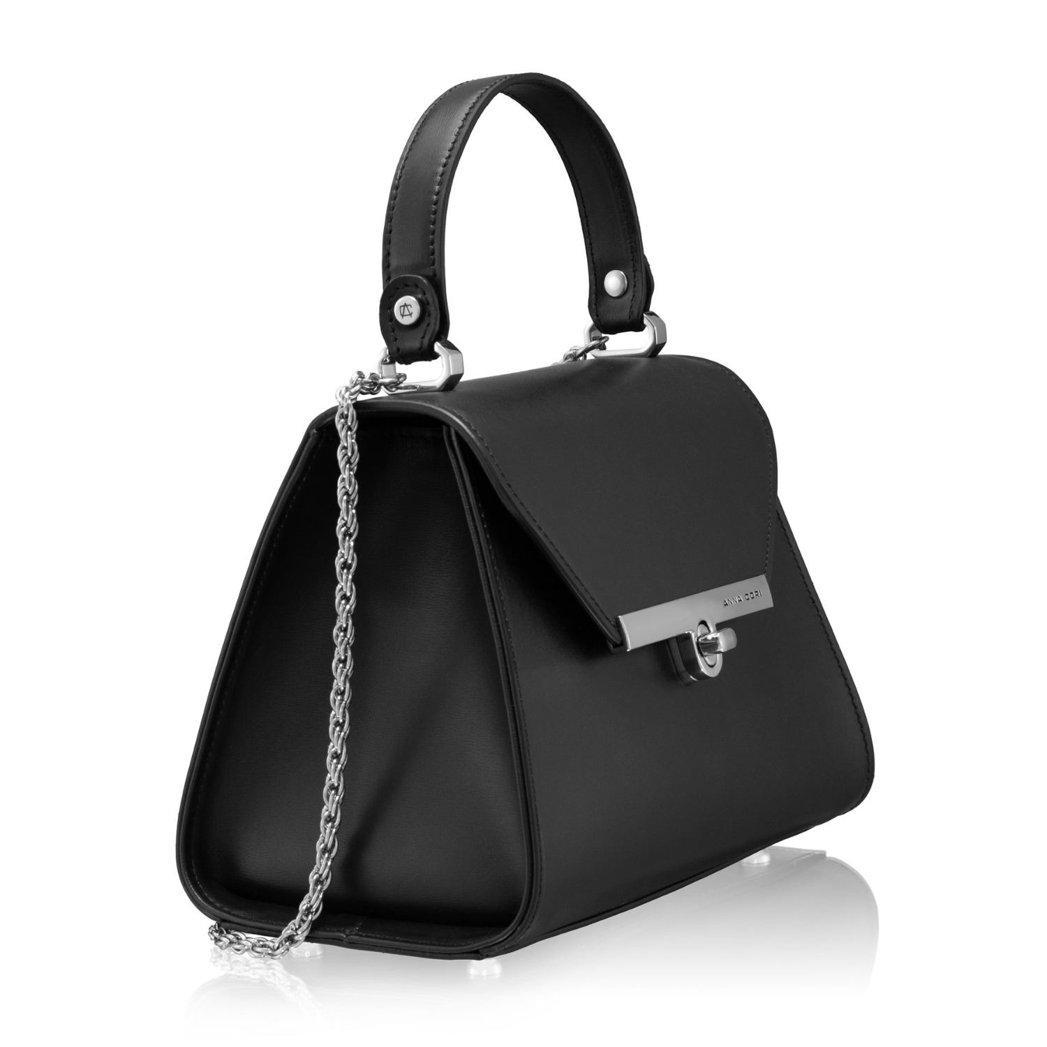 Imagine GEANTA DAMA DE MANA MARY 01 VIT STAMP NEGRU