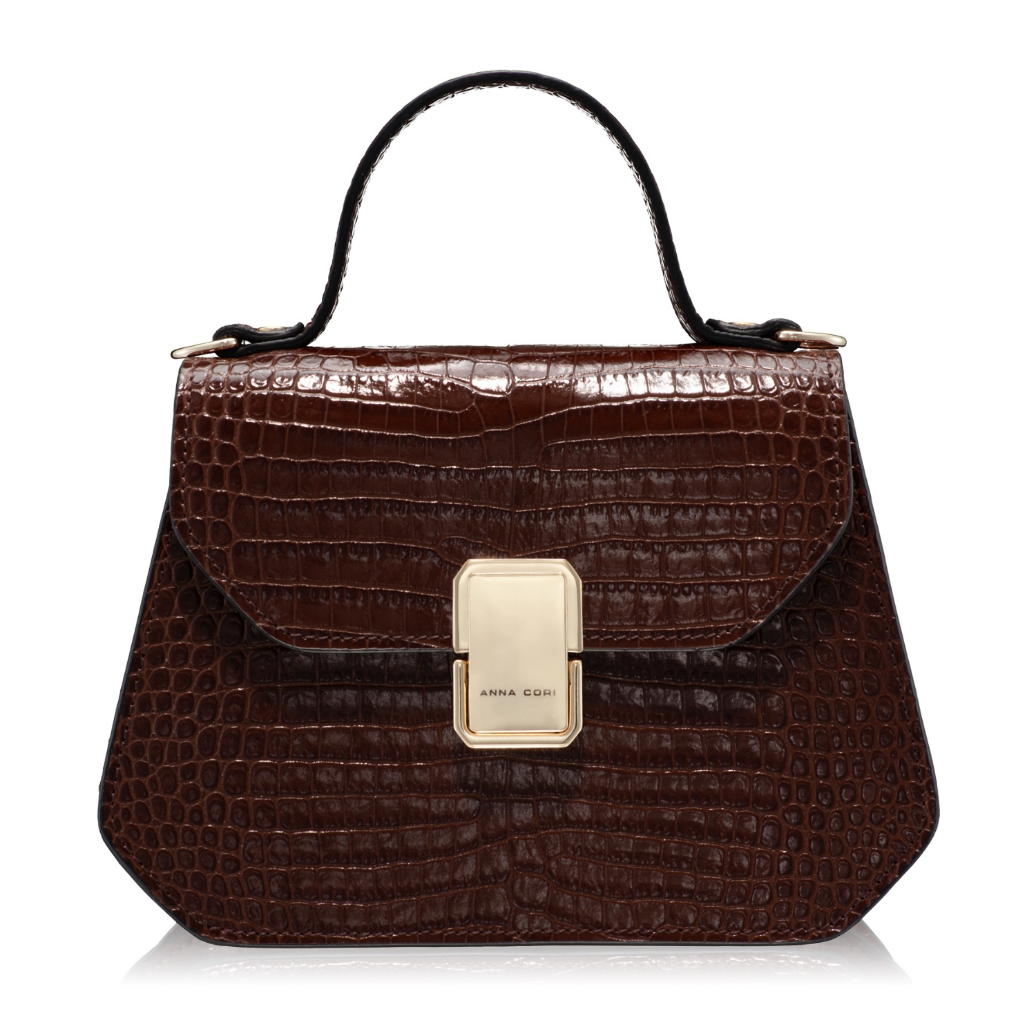 Imagine GEANTA DAMA DE MANA ALIS CROCO MARO