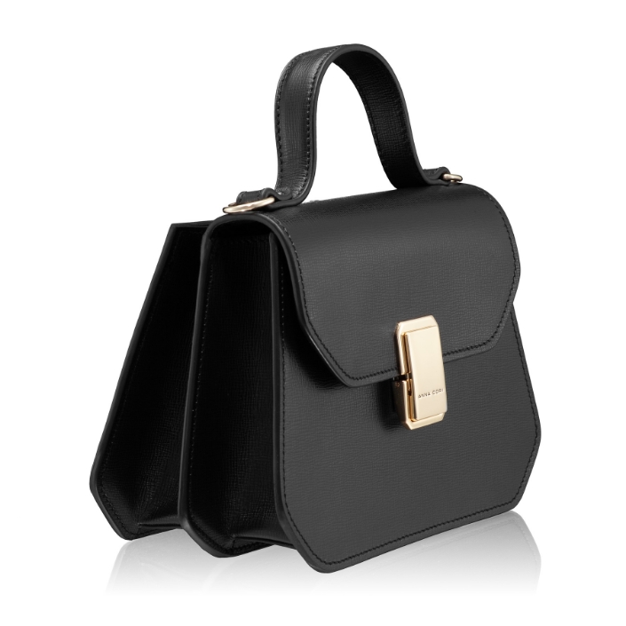 Imagine GEANTA DAMA DE MANA ALIS VIT STAMP NEGRU