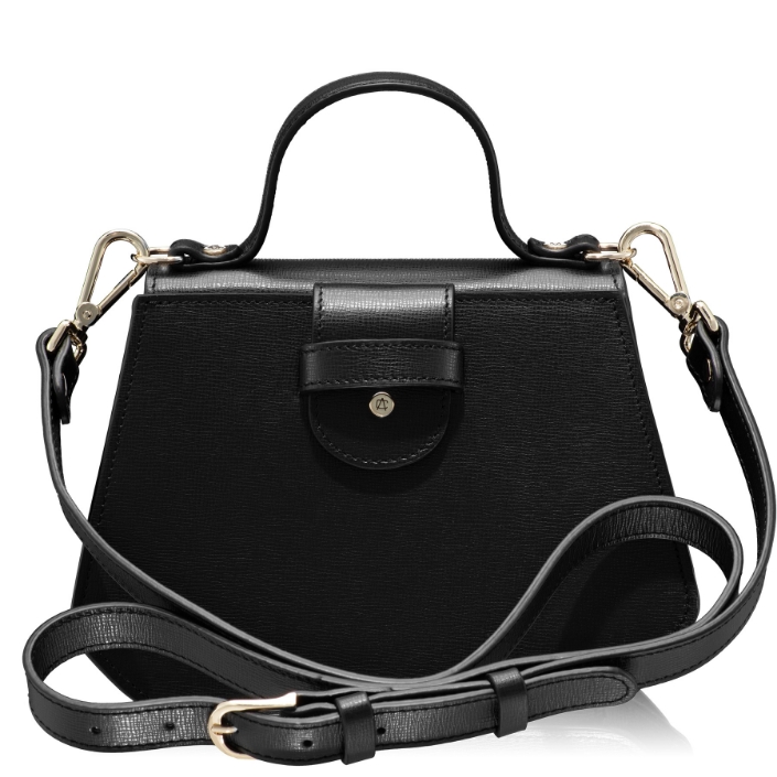 Imagine GEANTA DAMA DE MANA ALIS VIT STAMP NEGRU