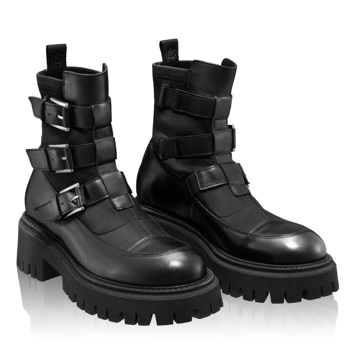 Imagine Ghete Dama 6406 Vitello+Stretch Negru