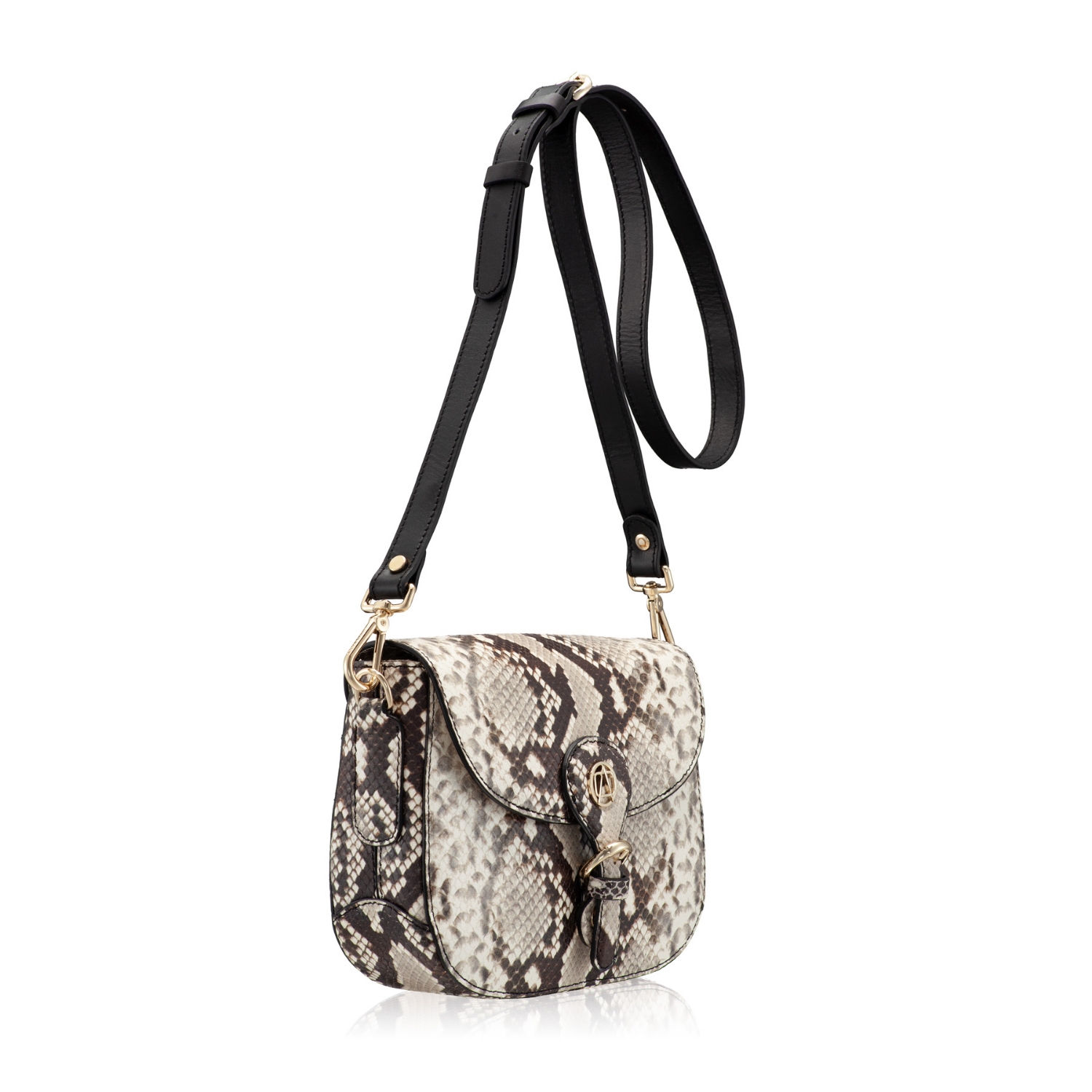 Imagine Geanta dama de umar ISRA 01 PITONE MARO