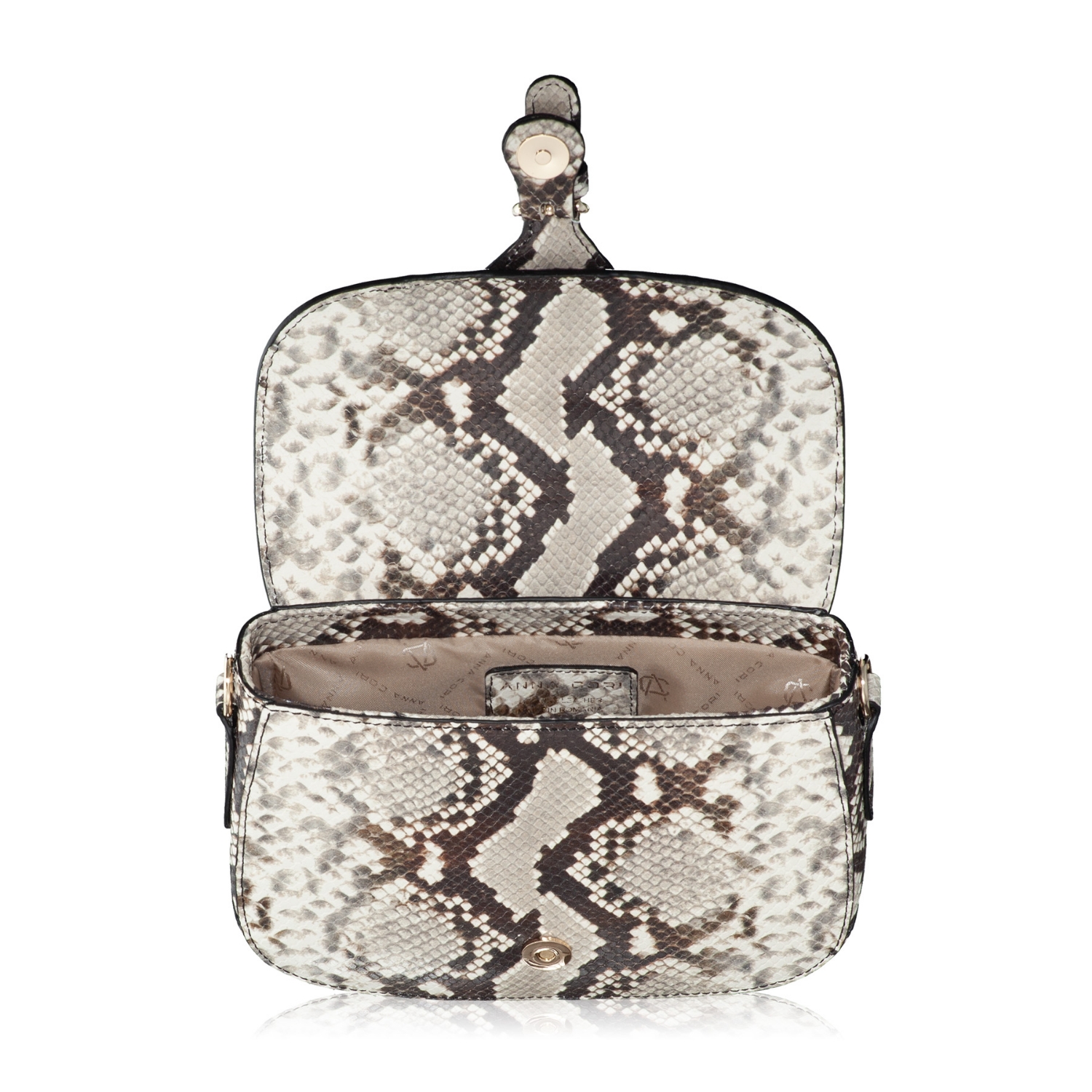 Imagine Geanta dama de umar ISRA 01 PITONE MARO