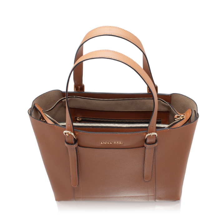 Imagine Geanta dama de umar ANEMONA VIT STAMP CUOIO