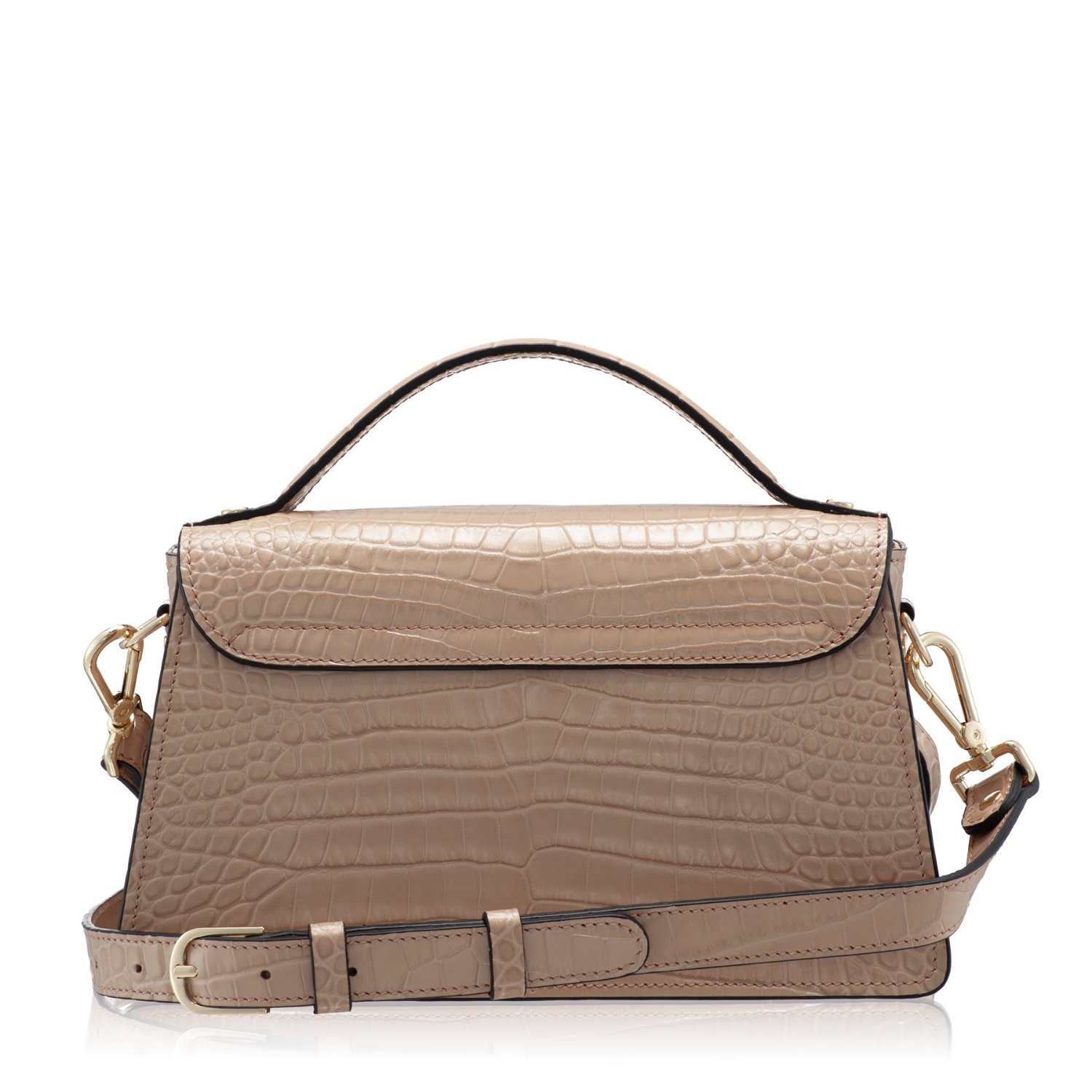 Imagine Geanta dama de mana CASEY 02 CROCO BEJ