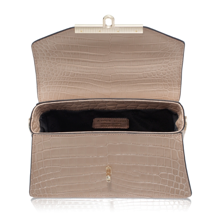 Imagine Geanta dama de mana CASEY 02 CROCO BEJ
