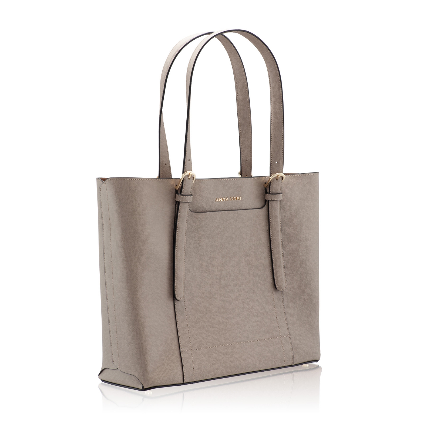 Imagine Geanta dama de umar ANEMONA VIT STAMP TAUPE