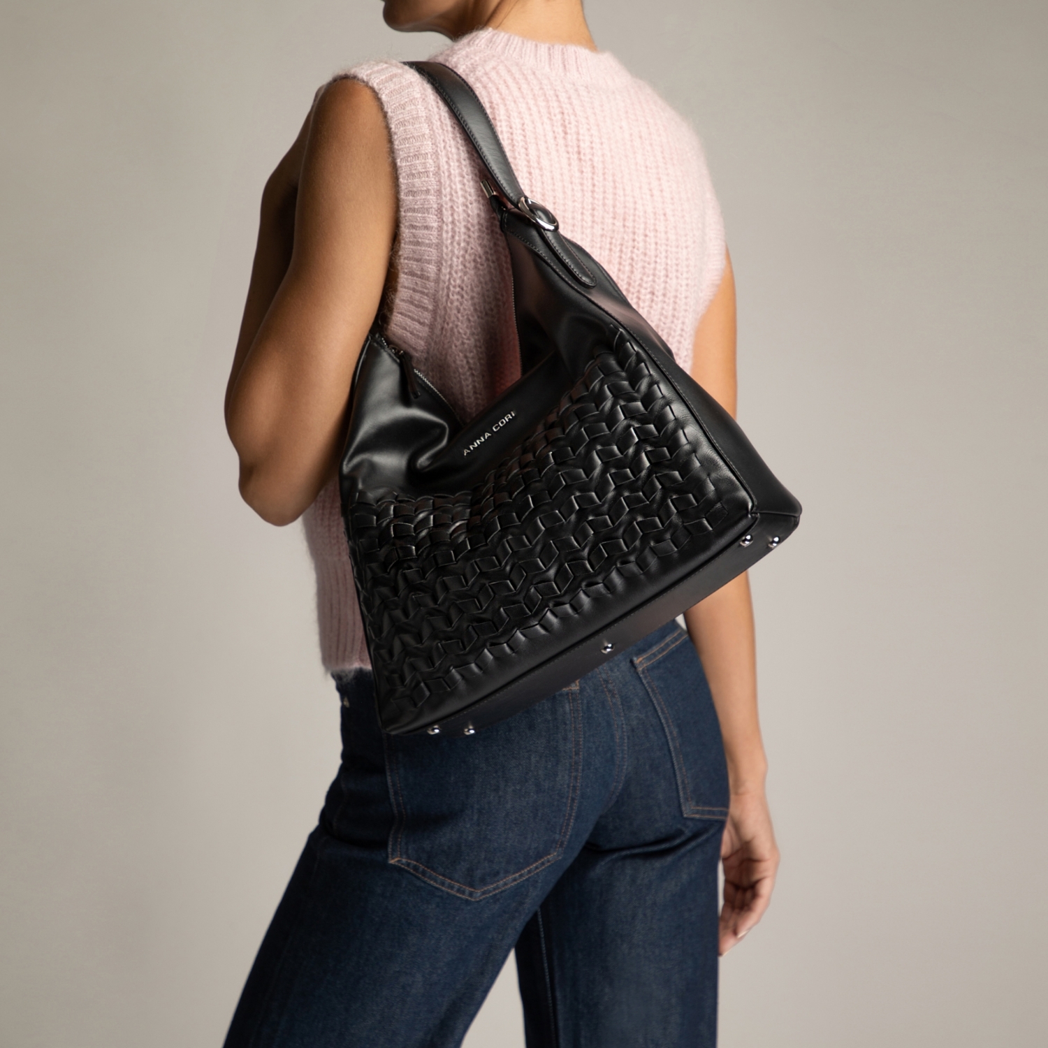 Imagine Geanta dama de umar FANIA 02 VITELLO NEGRU