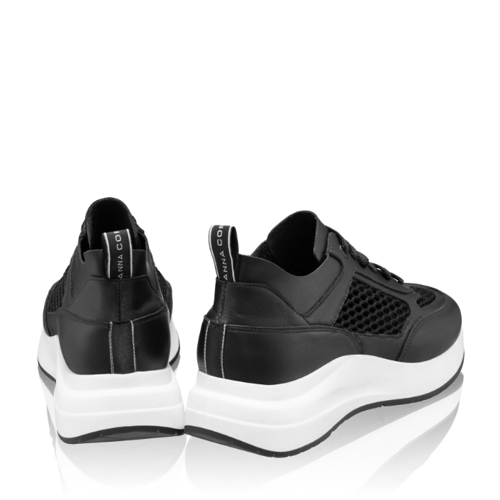 Imagine Pantofi Sport Dama 8132 Vitello+Rete Negru
