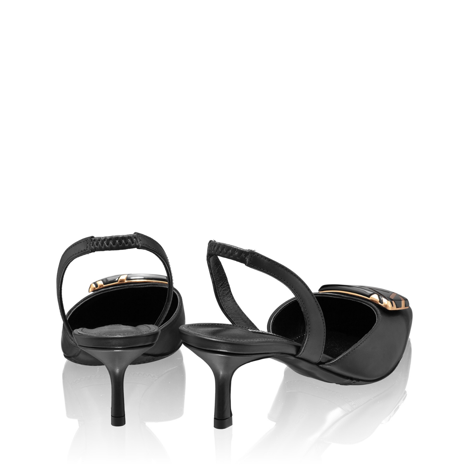 Imagine Pantofi Decupati Dama 8123 Vitello Negru