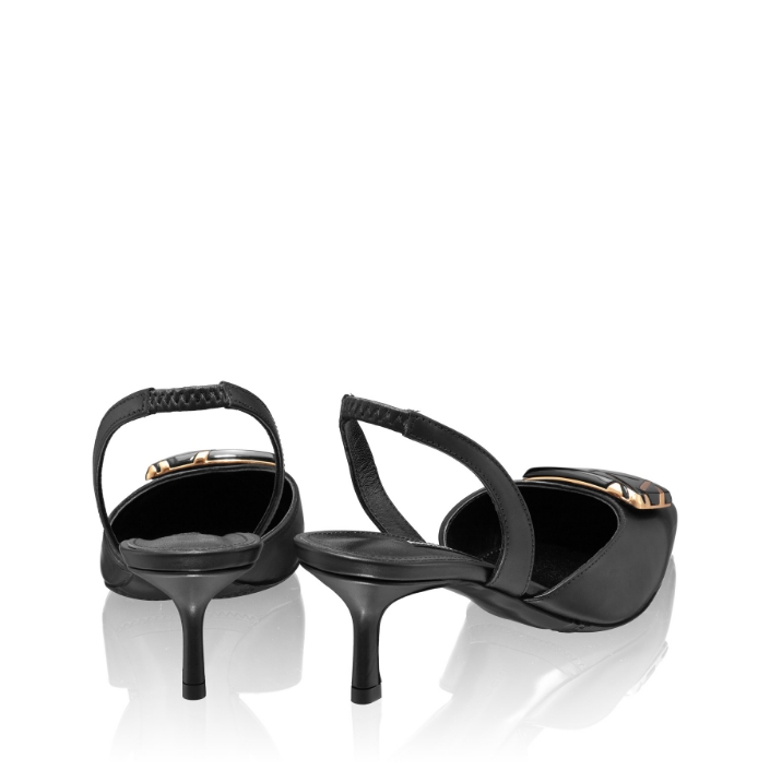 Imagine Pantofi Decupati Dama 8123 Vitello Negru