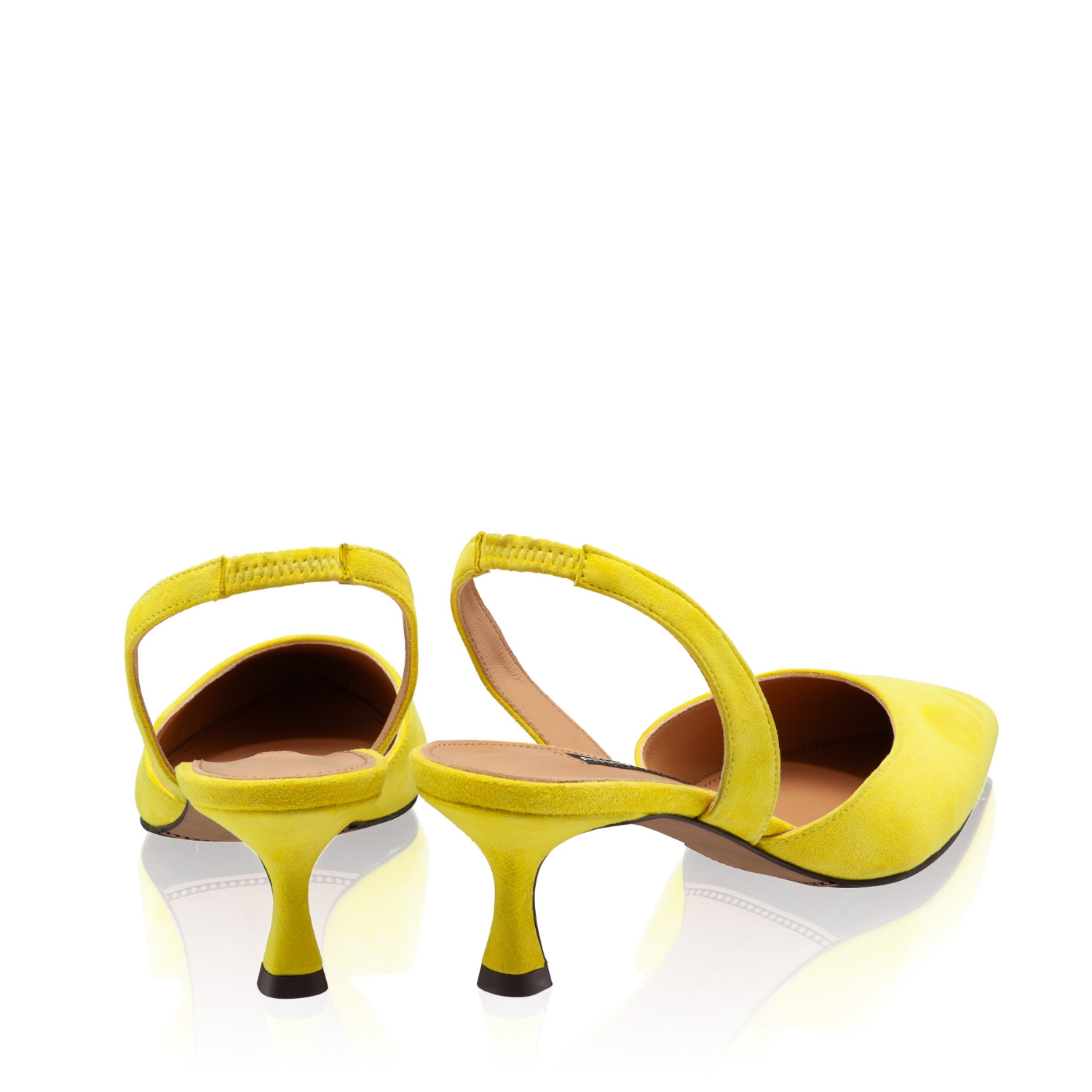 Imagine Pantofi Decupati Dama 8054 Camoscio Galben