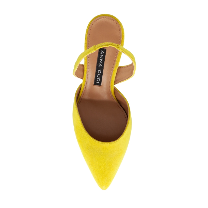 Imagine Pantofi Decupati Dama 8054 Camoscio Galben