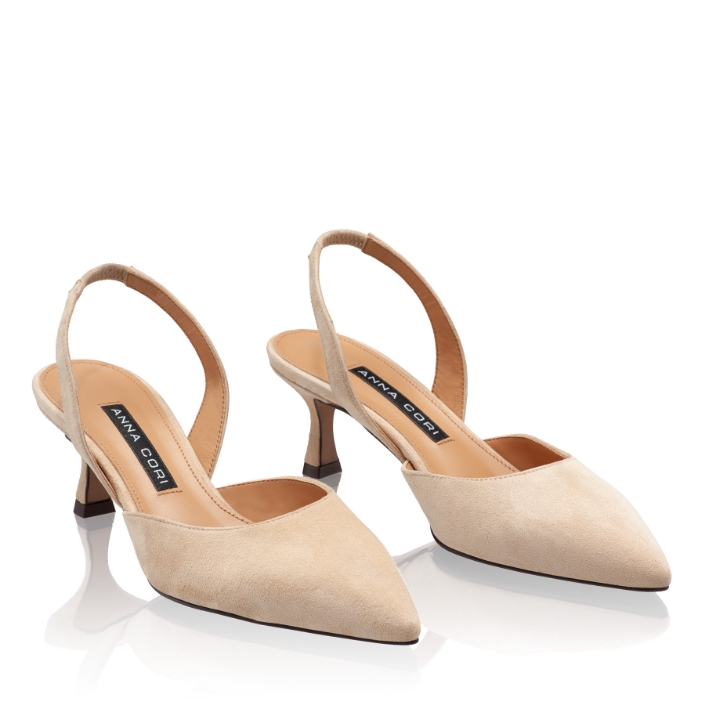 Imagine Pantofi Decupati Dama 8054 Camoscio Bej