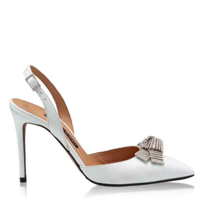 Imagine Pantofi Decupati Dama 8128 Vitello Alb