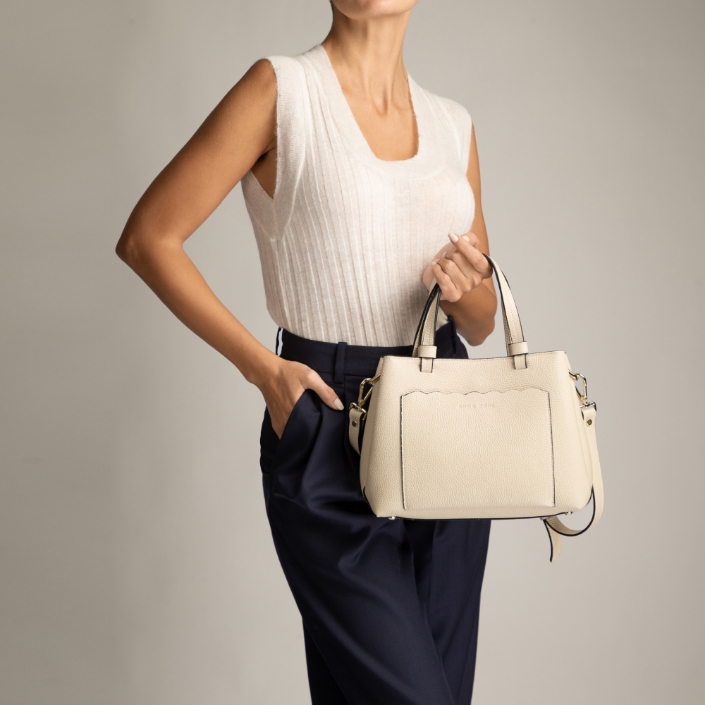 Imagine Geanta dama de mana CAYA 02 BOTTALATO PANNA