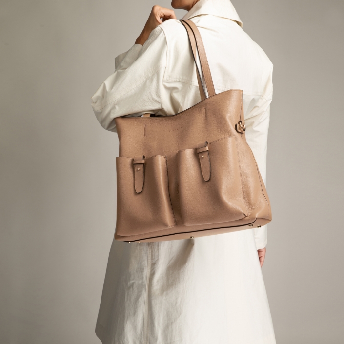 Imagine Geanta dama de Mana ALIZA 02 BOTTALATO CAPPUCCINO