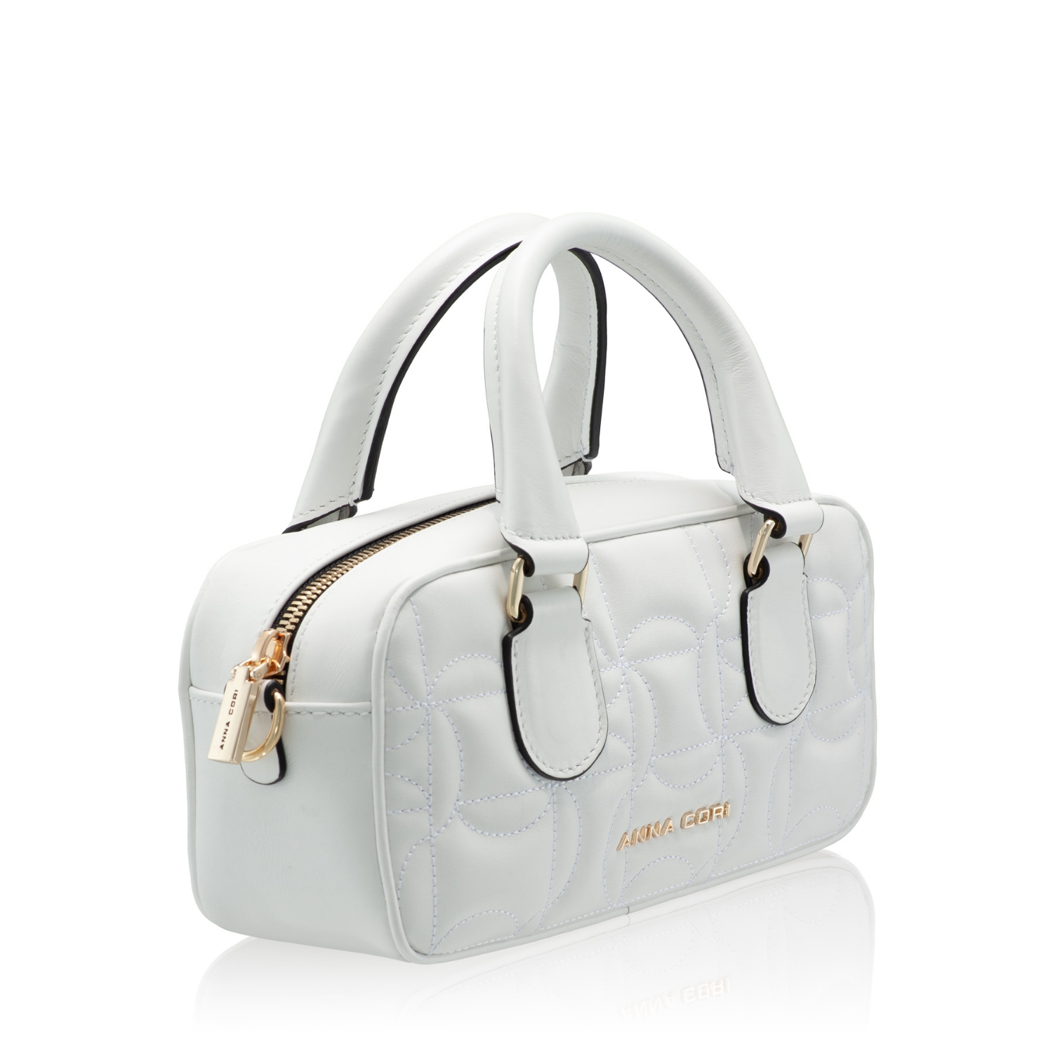 Imagine Geanta dama de Mana TINY 01 VITELLO ALB