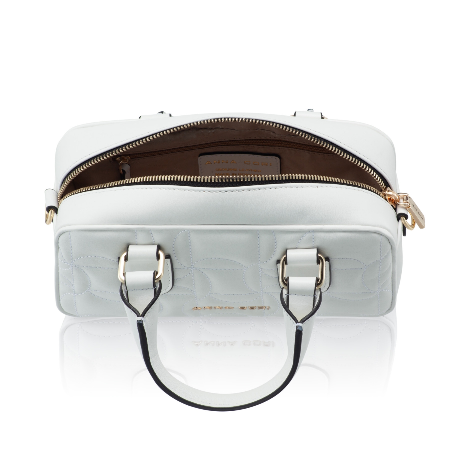 Imagine Geanta dama de Mana TINY 01 VITELLO ALB