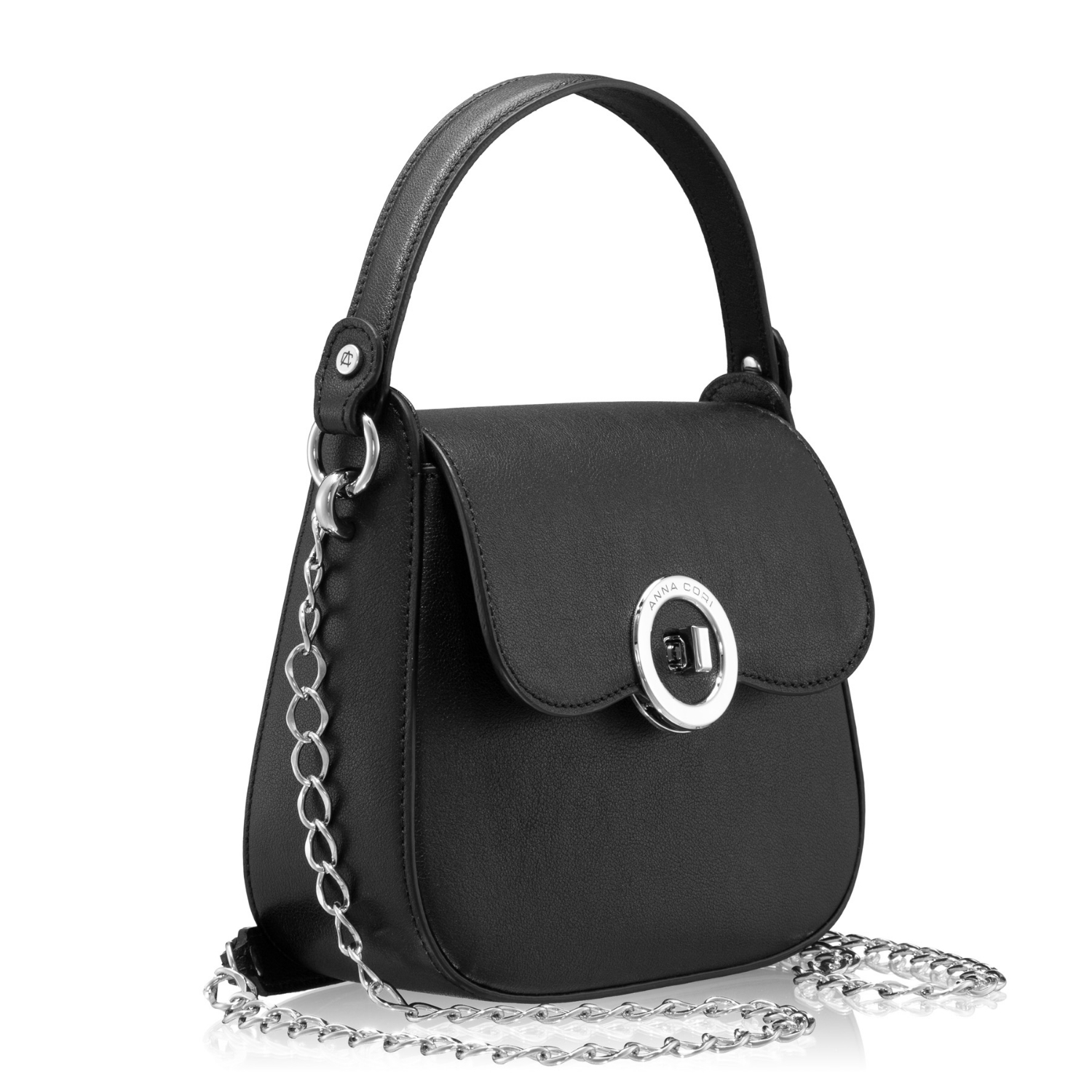 Imagine Geanta dama de Mana ENA 01 VIT STAMP NEGRU