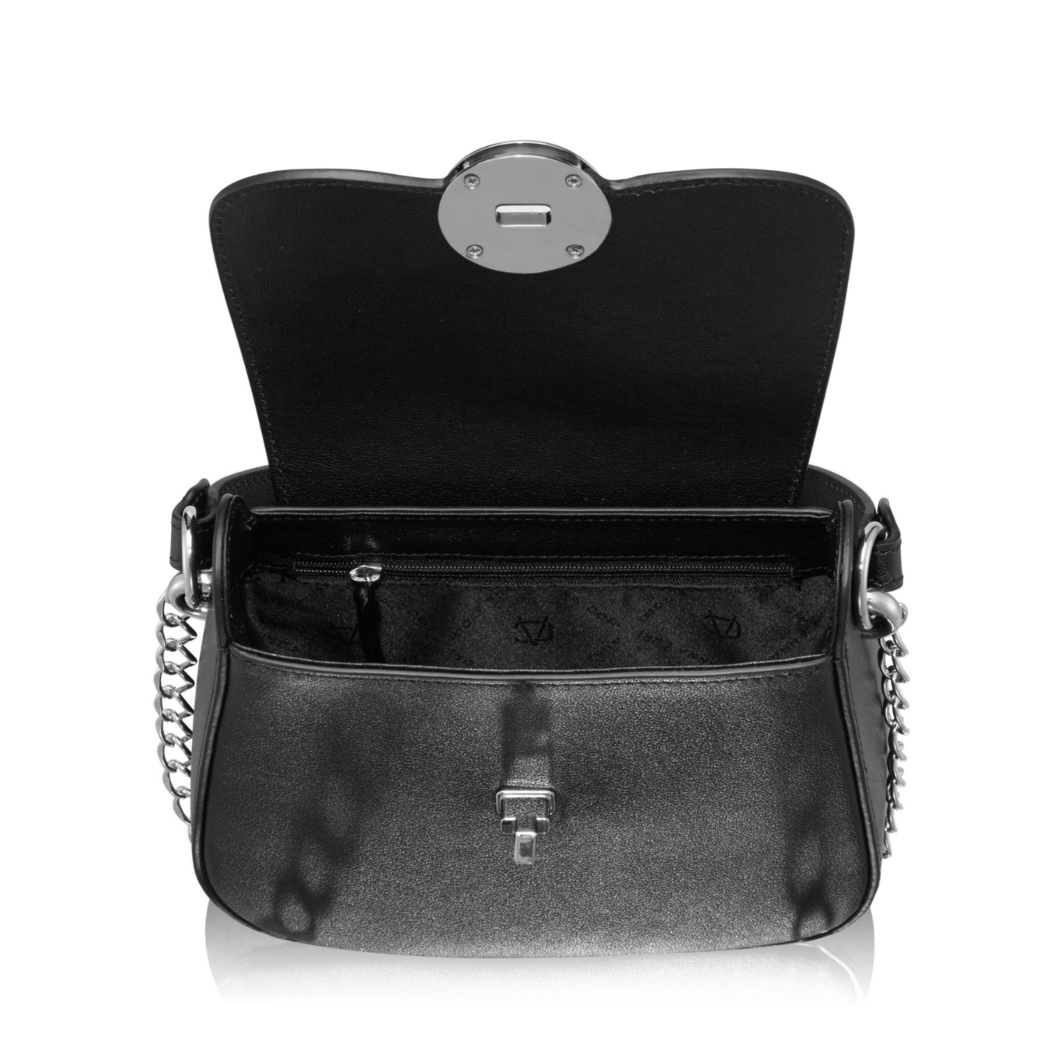 Imagine Geanta dama de Mana ENA 01 VIT STAMP NEGRU