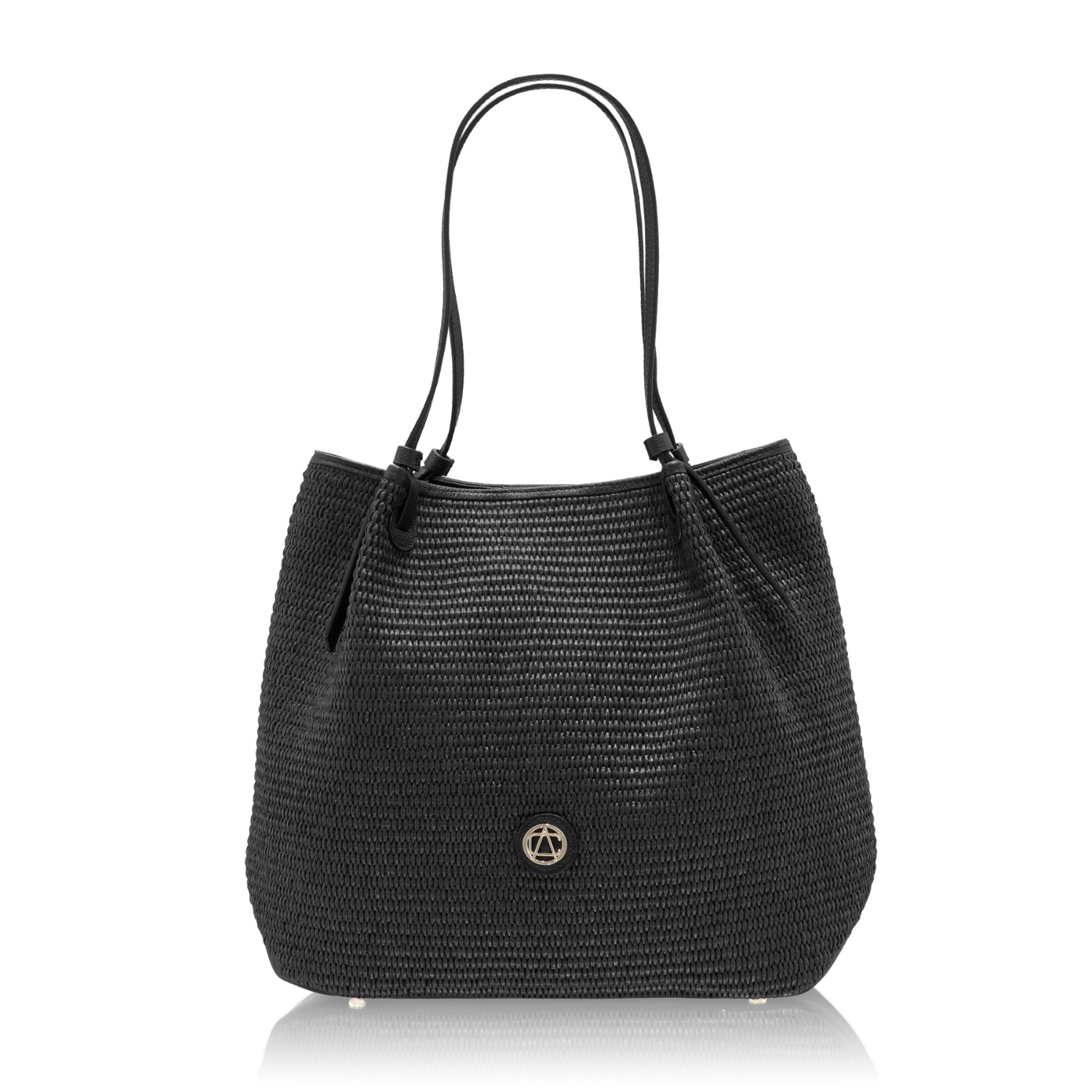 Imagine Geanta dama de Mana INGA 03 BOTT+RAFIA NEGRU