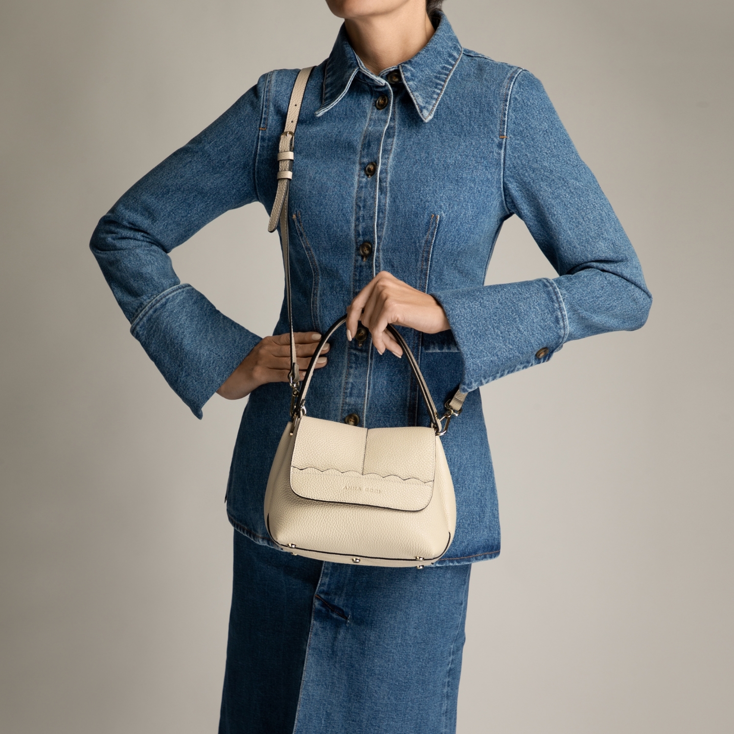 Imagine Geanta dama de mana CAYA 01 BOTTALATO PANNA